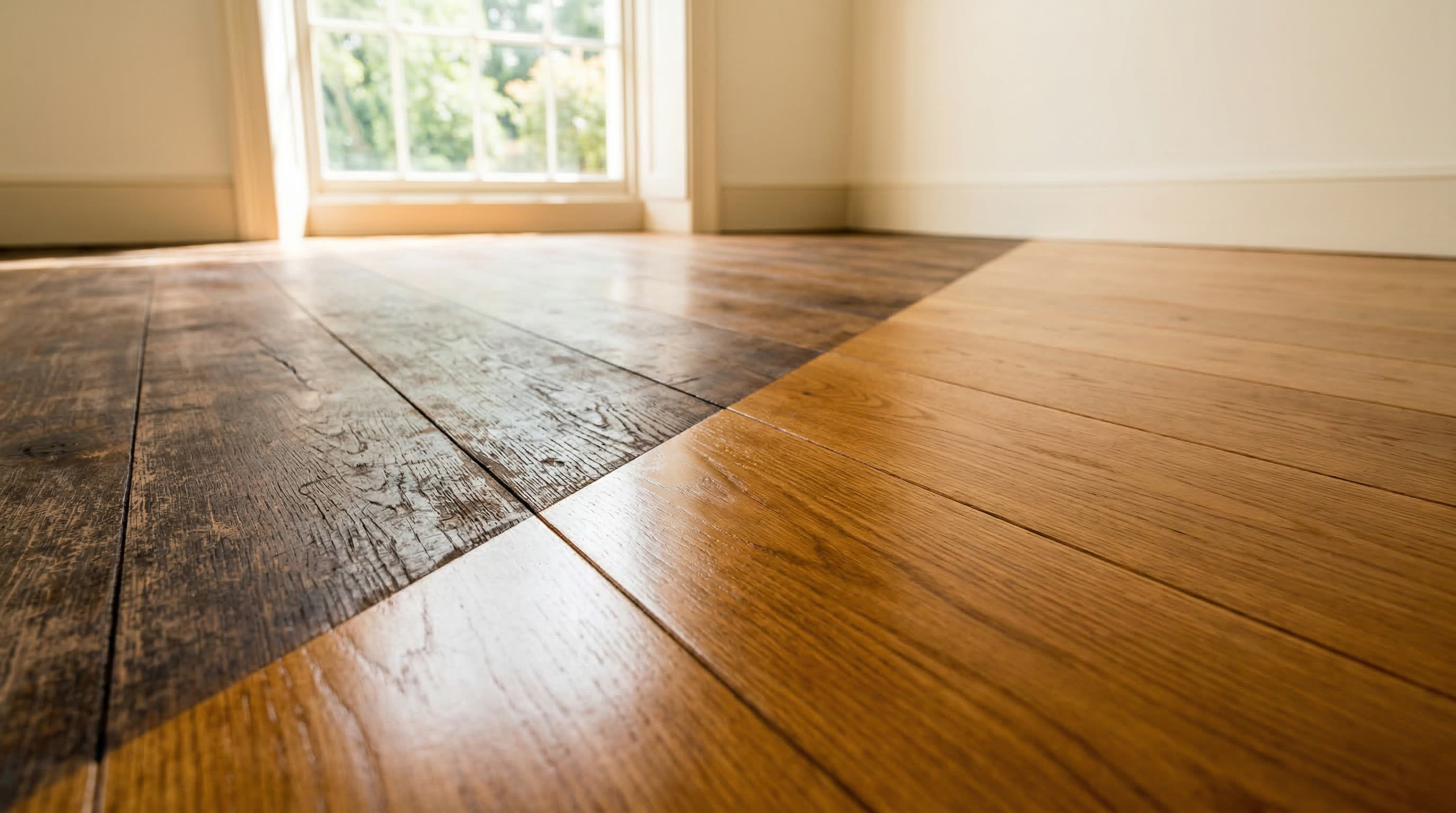Hardwood floor restoration